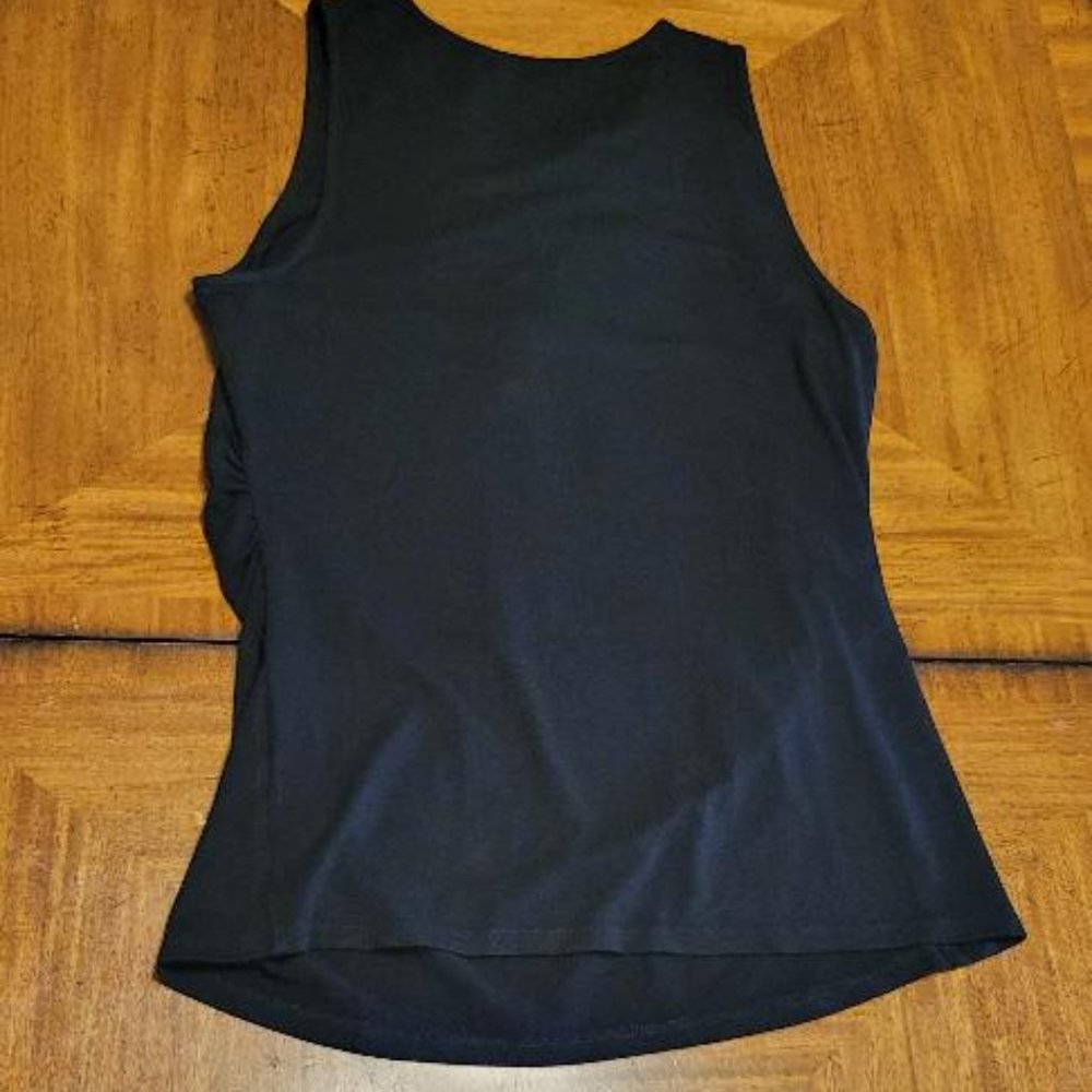 WHBM Dressy Black Tank with Ruffle Front - Picture 6 of 10